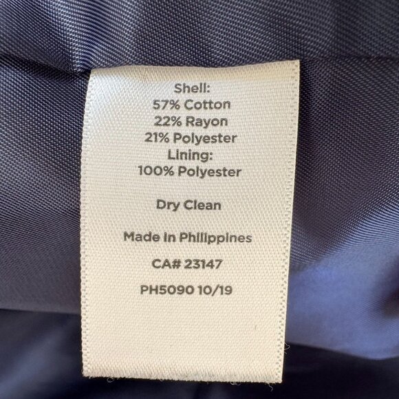 Talbots Petite Brown Ivory Blue Plaid Gold Double Breasted Blazer Size 16 Petite - Picture 14 of 15